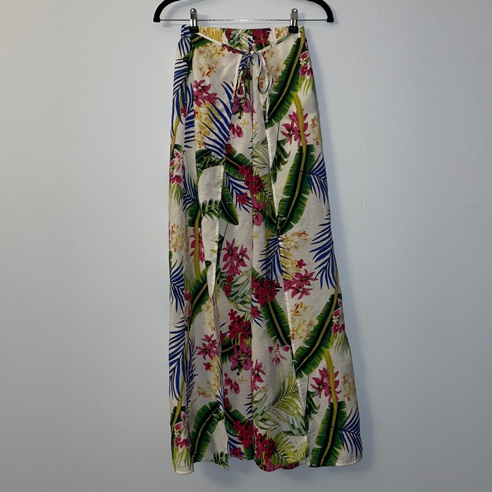 Wide Leg Tropical Beach Pants. Size small.